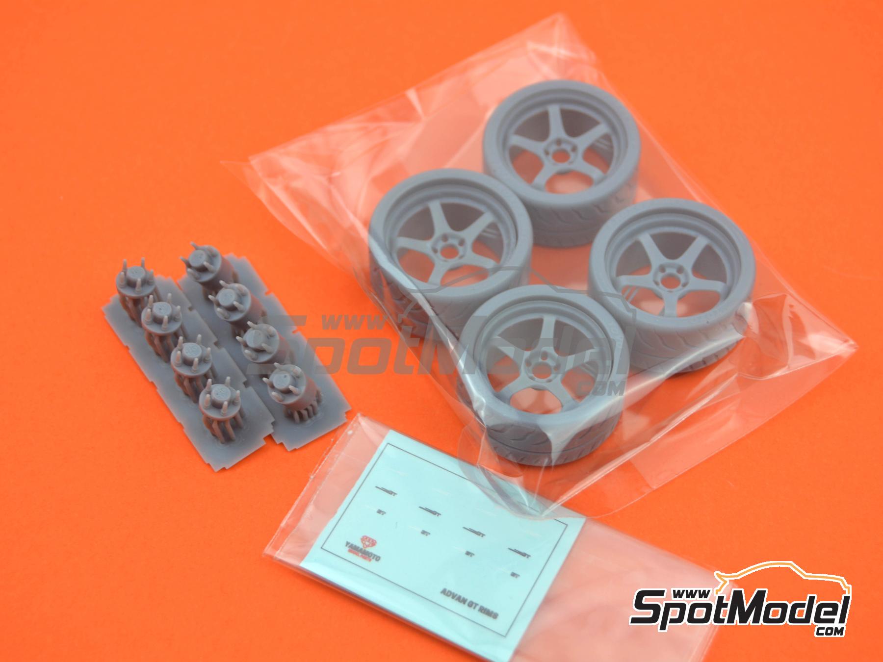 Image 8: Advan Racing GT4 18 inches | Rims and tyres set in 1/24 scale manufactured by Yamamoto Model Parts (ref.&nbsp;YMPRIM21)