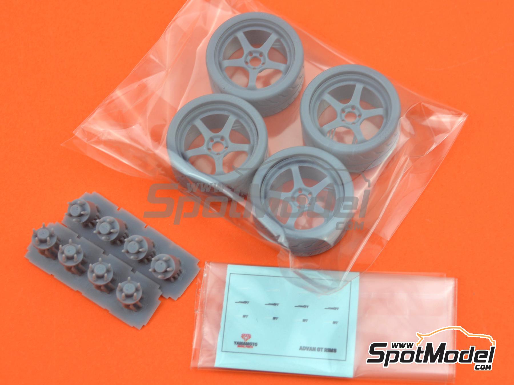 Image 9: Advan Racing GT4 18 inches | Rims and tyres set in 1/24 scale manufactured by Yamamoto Model Parts (ref.&nbsp;YMPRIM21)