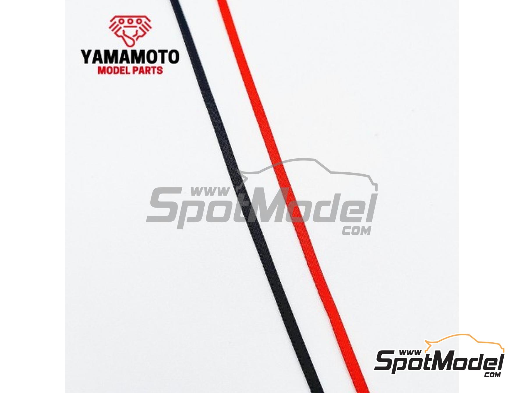 Image 4: Racing Seatbelts 4 points Black & Red | Seatbelts in 1/24 scale manufactured by Yamamoto Model Parts (ref.&nbsp;YMPTUN116)