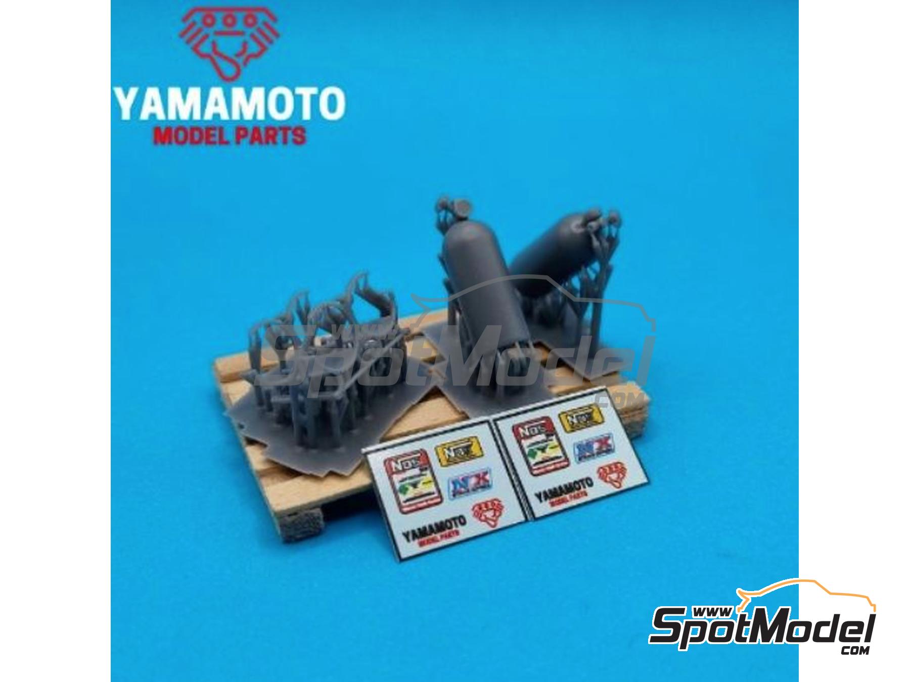 Image 2: Double nitro bottle bracket | Detail in 1/24 scale manufactured by Yamamoto Model Parts (ref.&nbsp;YMPTUN146)