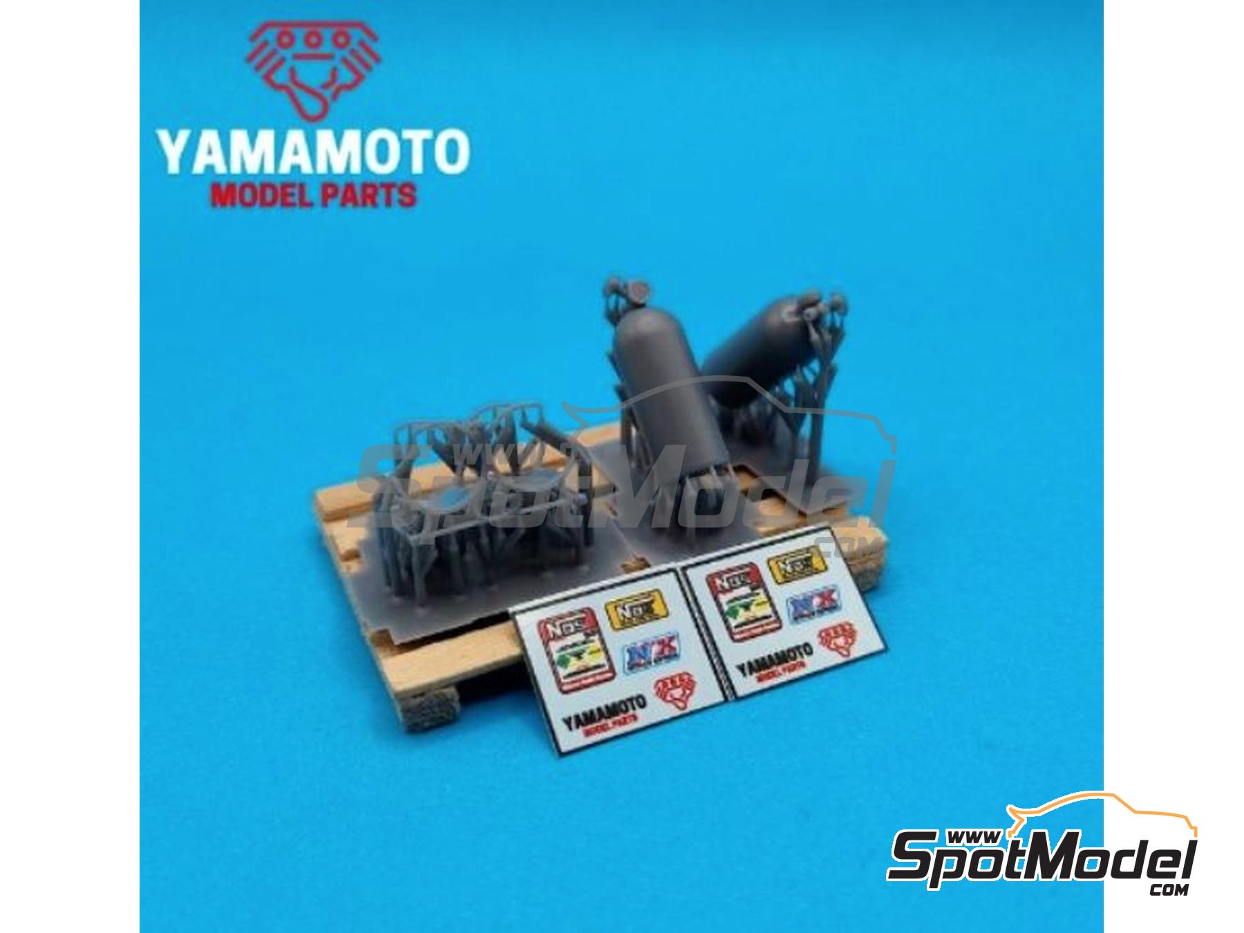 Image 3: Double nitro bottle bracket | Detail in 1/24 scale manufactured by Yamamoto Model Parts (ref.&nbsp;YMPTUN146)