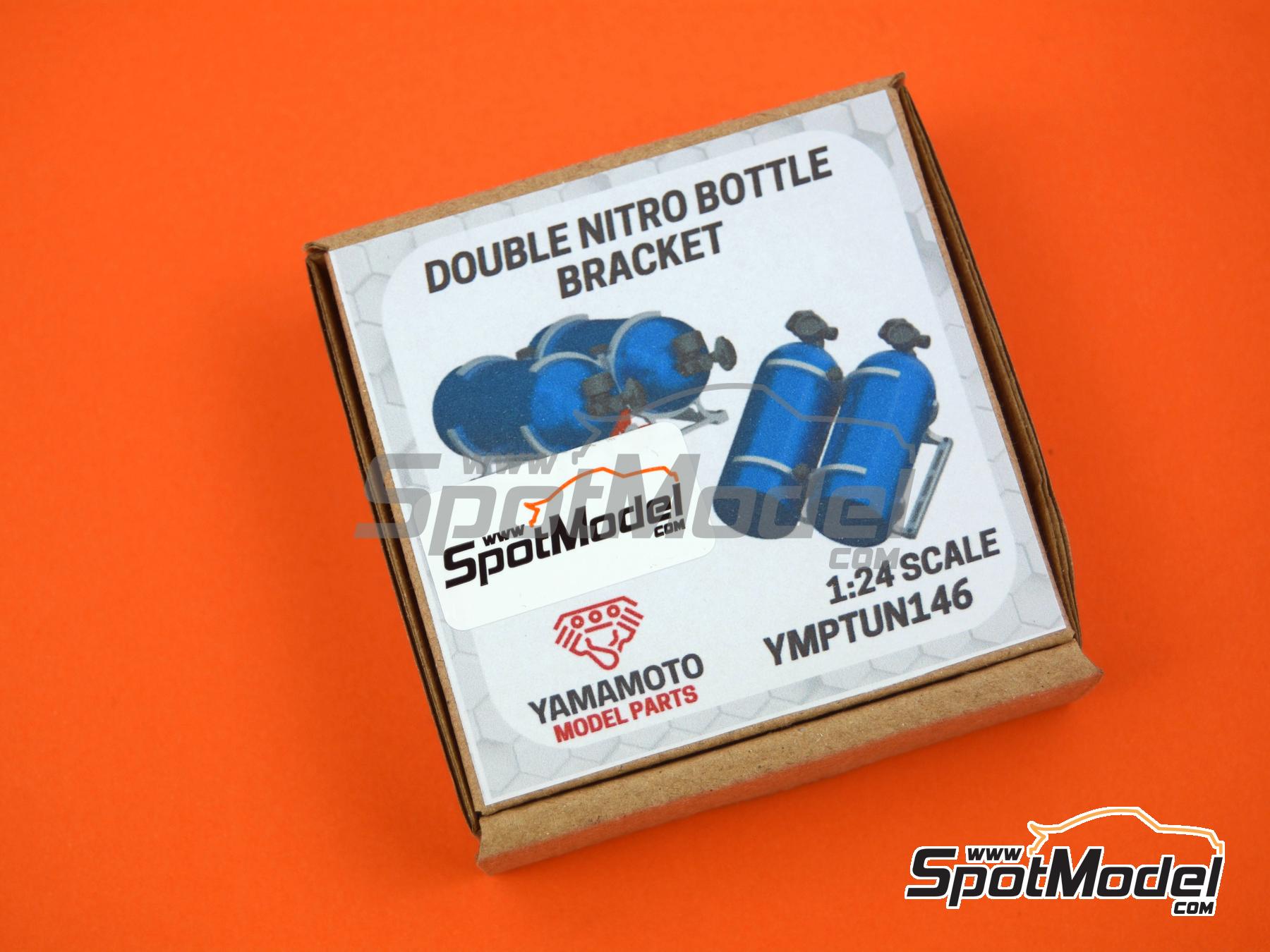 Image 7: Double nitro bottle bracket | Detail in 1/24 scale manufactured by Yamamoto Model Parts (ref.&nbsp;YMPTUN146)