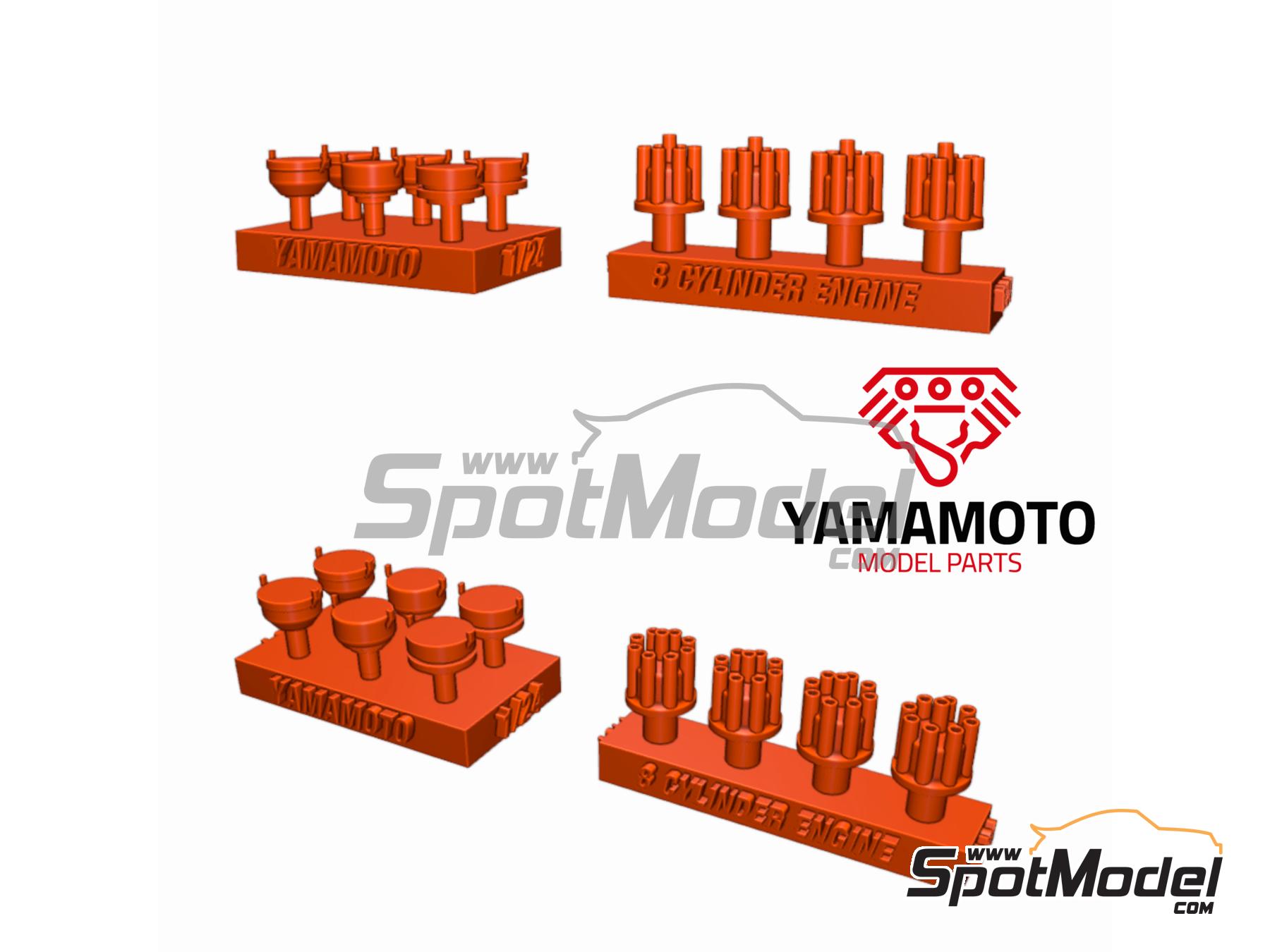 Image 1: Distribuidores para motores de 8 cilindros | Detalle en escala&nbsp;1/24 fabricado por Yamamoto Model Parts (ref.&nbsp;YMPTUN72)