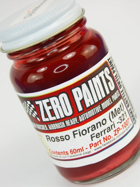 Zero Paints ZP-1007-321: Paint for airbrush Ferrari Rosso Fiorano Metallic  Red Code: 321 1 x 60ml for Airbrush (ref. ZP-1007-321)