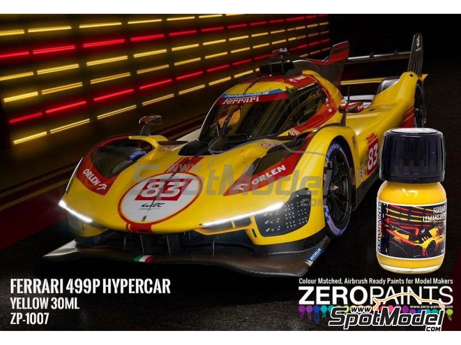 Image 1: Ferrari 499P LMH Yellow - 1 x 30ml | Paint for airbrush manufactured by Zero Paints (ref. ZP-1007-499-YELLOW)