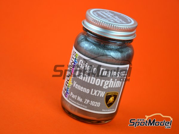 Image 1: Grigio Thalasso Lamborghini Veneno - Codigo: LX7W - 1 x 60ml | Paint manufactured by Zero Paints (ref.&nbsp;ZP-1020-LX7W)