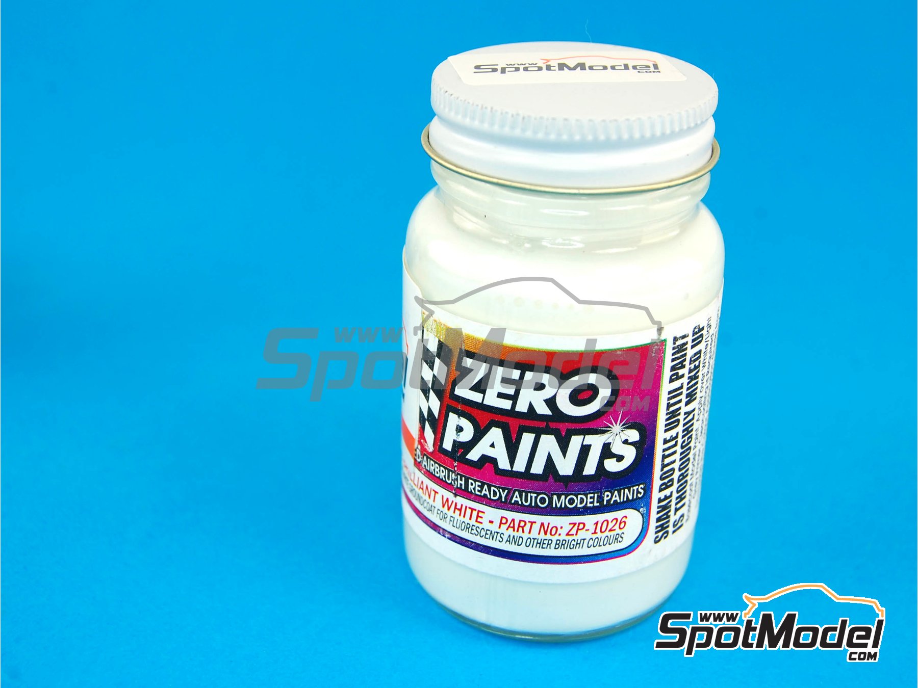 Image 1: Blanco Puro - Pure Brilliant White - Similar a TS-26 - 1 x 60ml | Pintura para aerógrafo fabricado por Zero Paints (ref. ZP-1026)