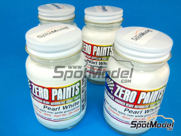 Image 1: Blanco perlado - Pearl White - 1 x 60ml | Pintura para aerógrafo fabricado por Zero Paints (ref. ZP-1029)