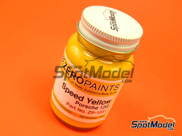 Image 1: Amarillo Speed Porsche - Porsche Speed Yellow  - Code: 12G - 1 x 60ml | Pintura para aer&oacute;grafo fabricado por Zero Paints (ref.&nbsp;ZP-1031-12G)