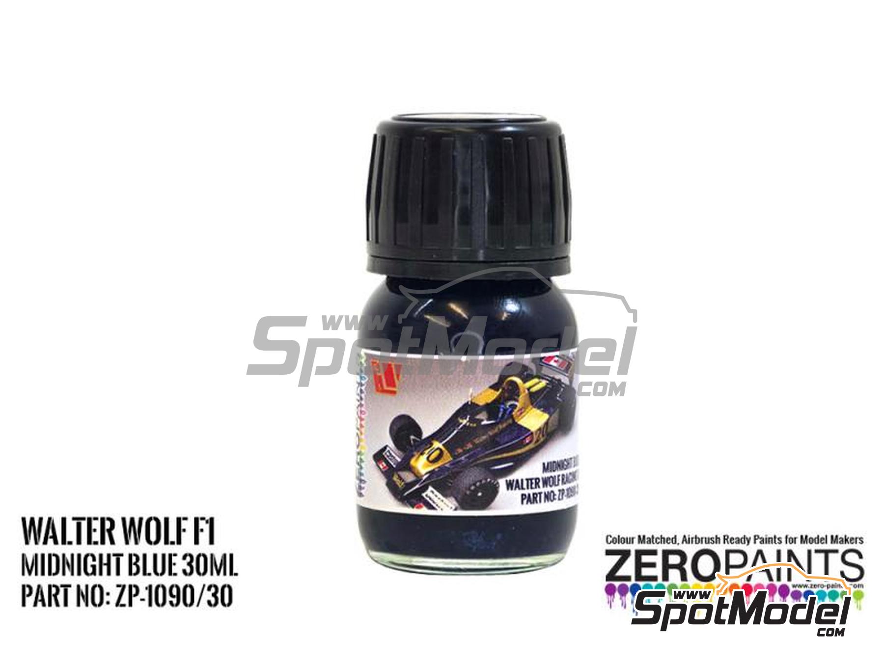 Image 1: Azul oscuro Walter Wolf Racing F1 Midnight Blue - 1 x 30ml | Pintura para aer&oacute;grafo fabricado por Zero Paints (ref.&nbsp;ZP-1090-30, tambien ZP-1090/30)