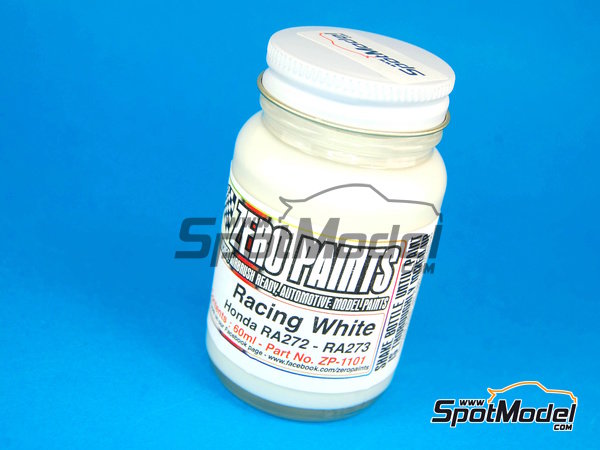 Image 1: Blanco racing - Honda RA272 - RA273 - Racing White - Similar a TS-7 - 1 x 60ml | Pintura para aer&oacute;grafo fabricado por Zero Paints (ref.&nbsp;ZP-1101)