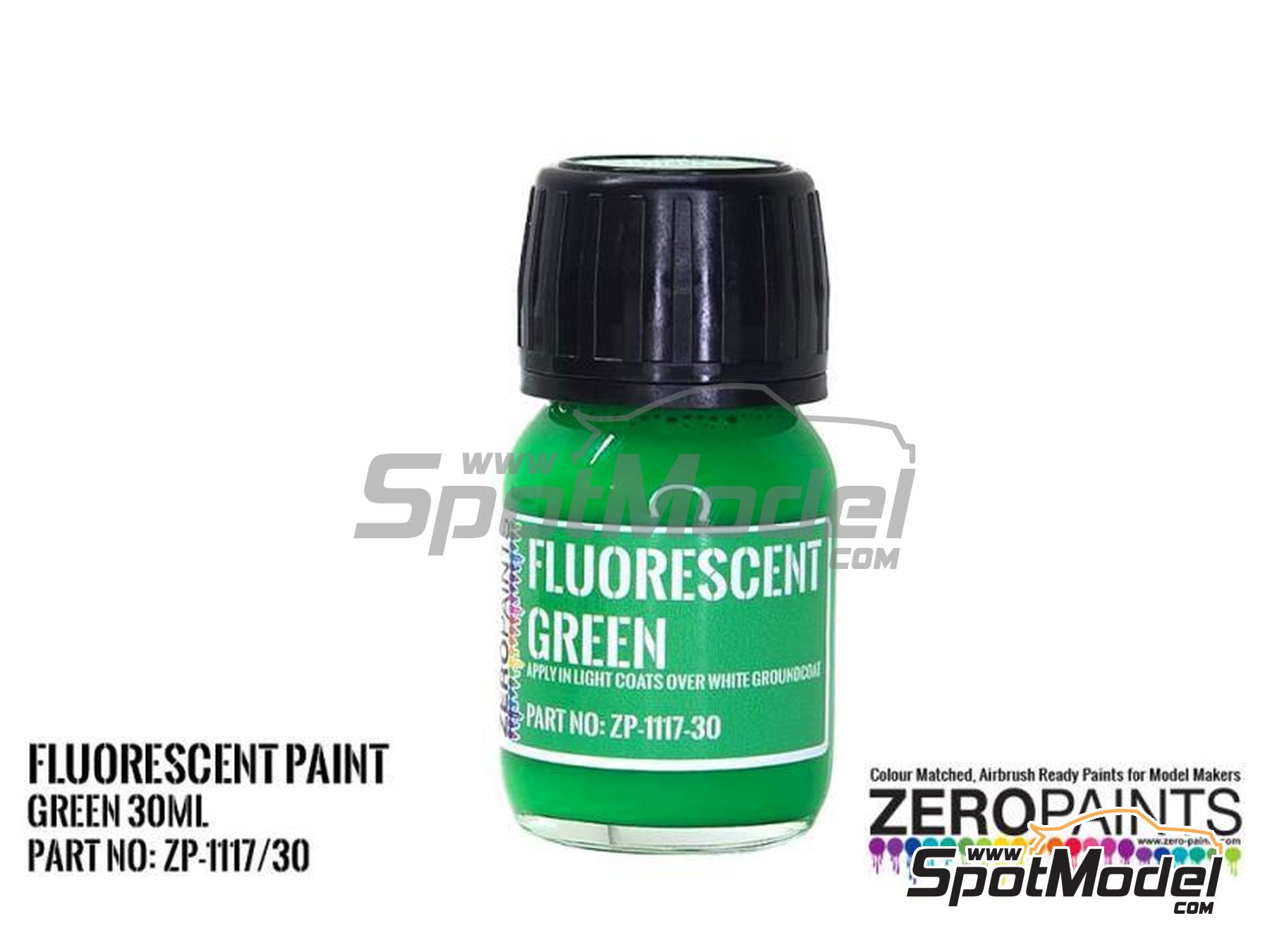 Image 1: Fluorescent Green - 1 x 30ml | Paint for airbrush manufactured by Zero Paints (ref.&nbsp;ZP-1117-30, also ZP-1117/30)