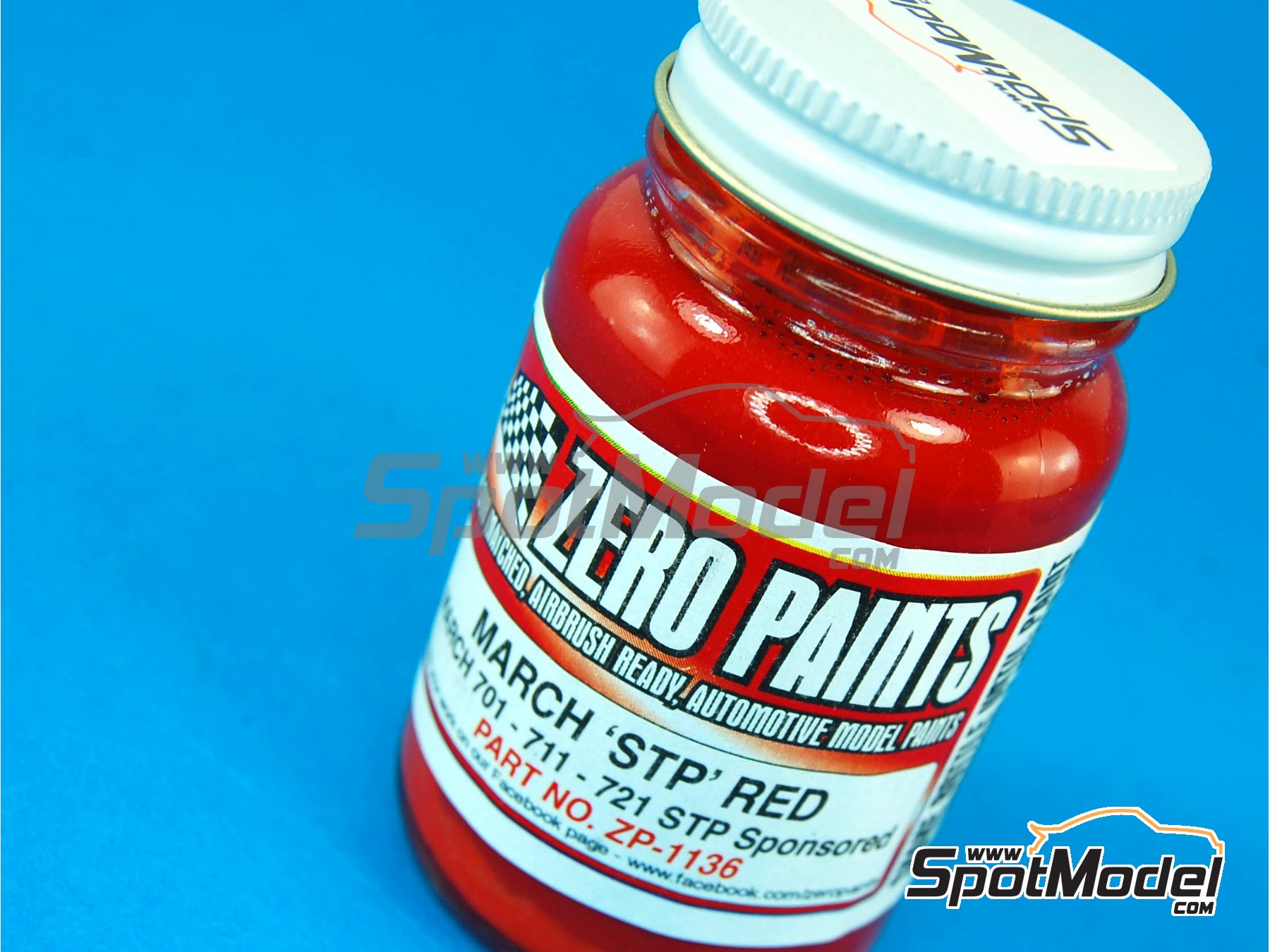 Image 1: March F1 Red STP Sponsored - Rojo - 1 x 60ml | Pintura para aer&oacute;grafo fabricado por Zero Paints (ref.&nbsp;ZP-1136)