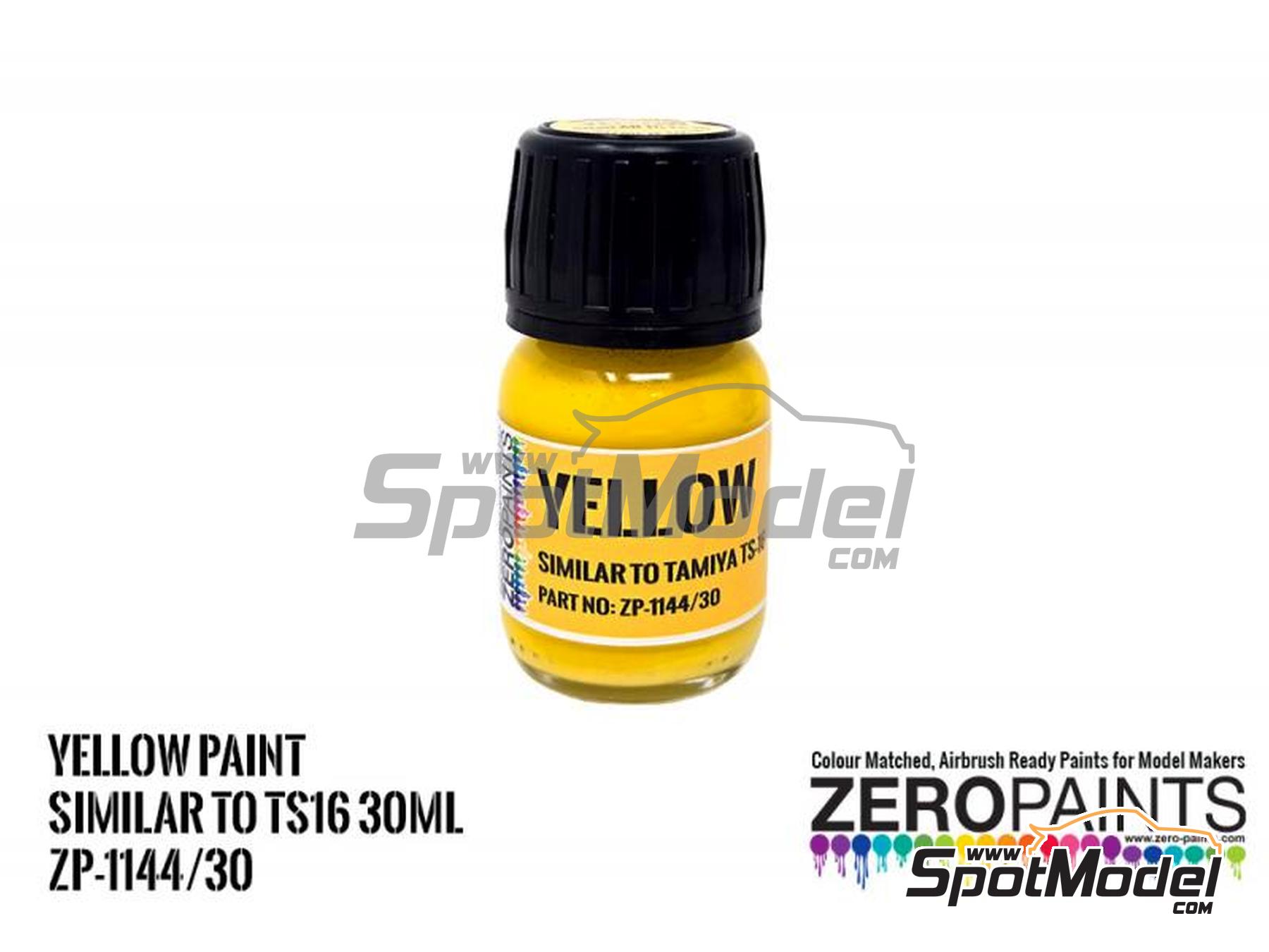 Image 1: Yellow - Similar to Tamiya TS-16 - 1 x 30ml | Paint for airbrush manufactured by Zero Paints (ref. ZP-1144-30, also ZP-1144/30)