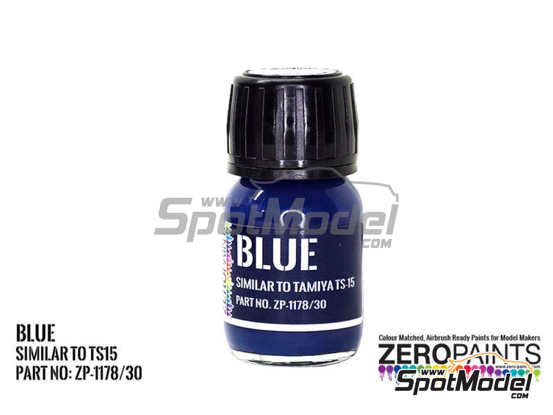 Image 1: Blue - Similar to Tamiya TS-15 - 1 x 30ml | Paint for airbrush manufactured by Zero Paints (ref.&nbsp;ZP-1178-30, also ZP-1178/30)