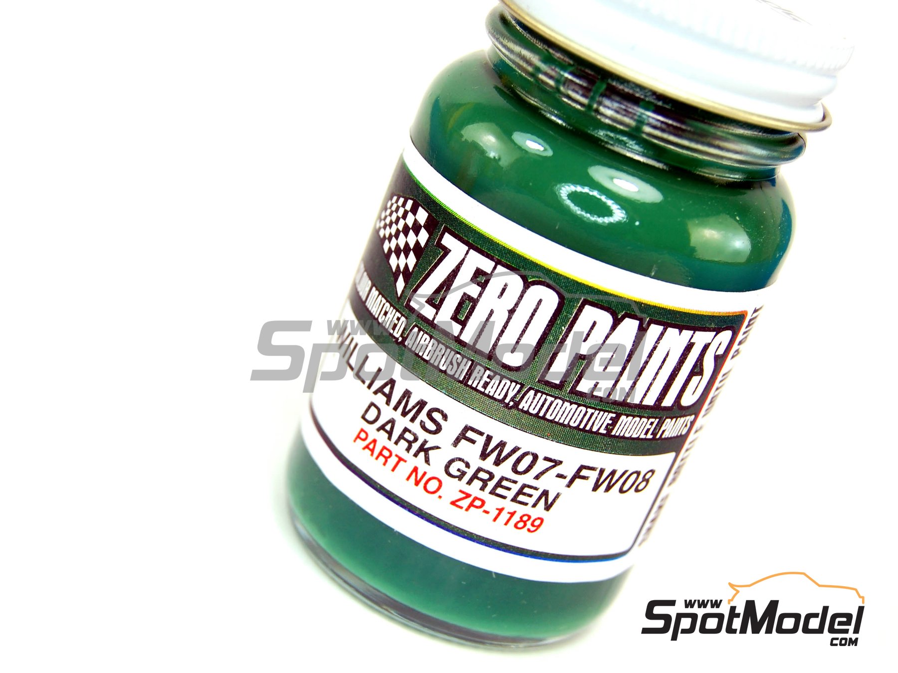Image 1: Williams FW07-FW08 Green - 1 x 60ml | Paint for airbrush manufactured by Zero Paints (ref.&nbsp;ZP-1189)