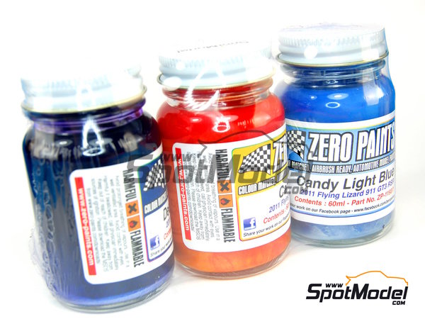 Image 1: Porsche Flying Lizards Le Mans 2011 - 3 x 30ml | Set de pinturas para aer&oacute;grafo fabricado por Zero Paints (ref.&nbsp;ZP-1193)