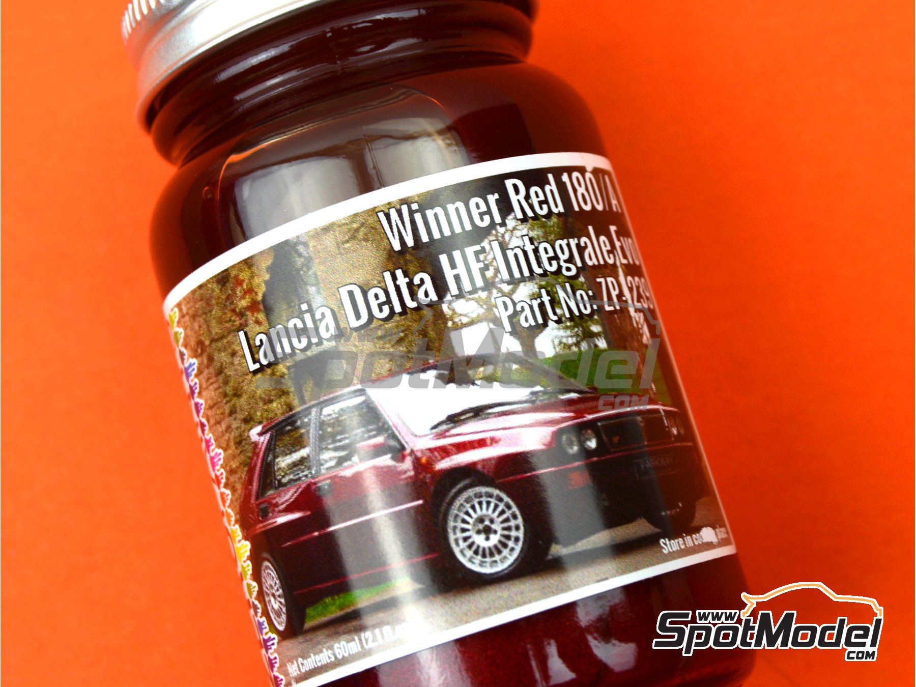 Image 1: Lancia Delta HF Integrale Evo Winner Red - Code 180/A - 1 x 60ml | Paint for airbrush manufactured by Zero Paints (ref.&nbsp;ZP-1239-180-A)