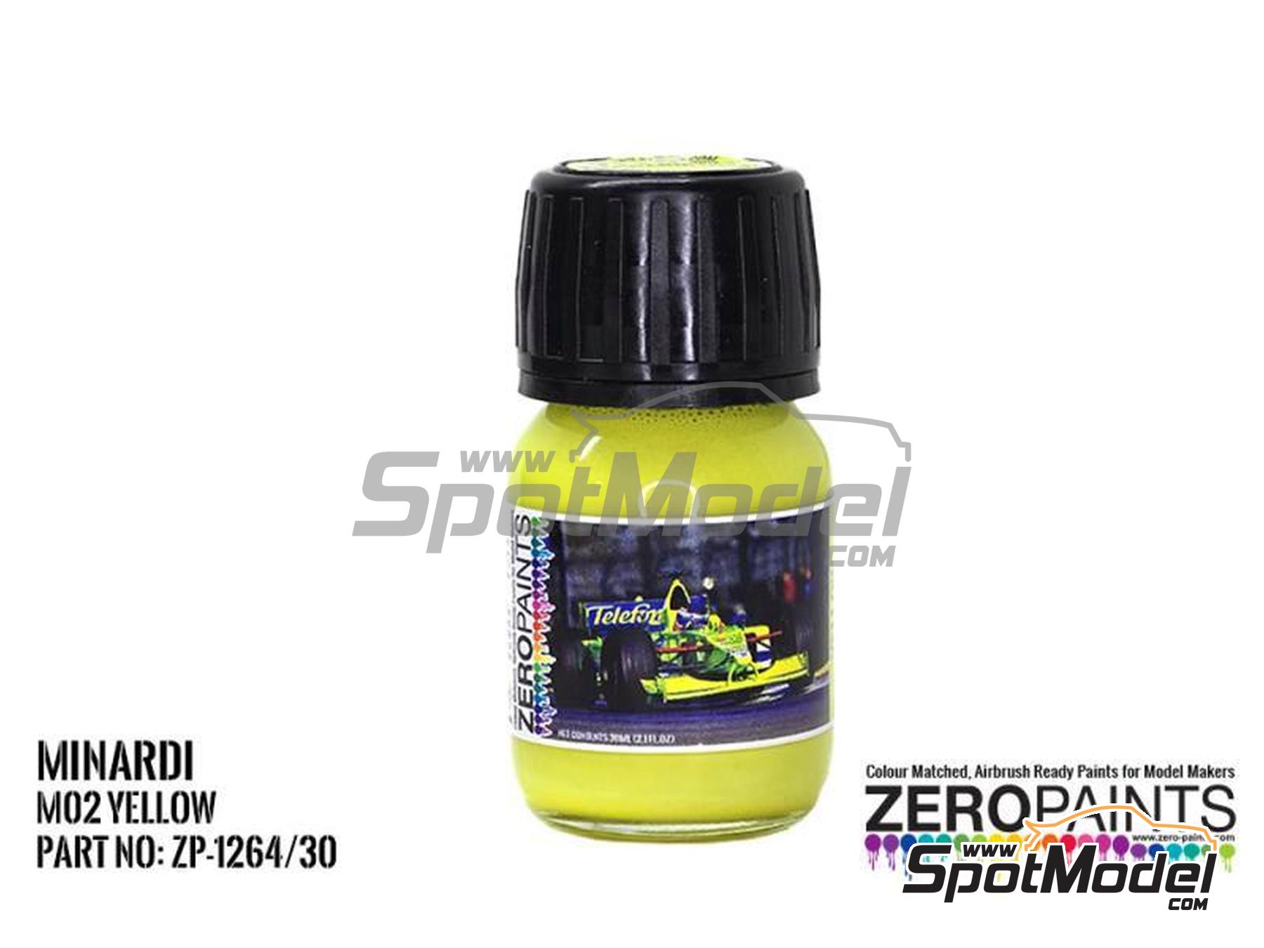Image 1: Yellow Telefónica - Minardi M02 Telefónica Yellow - 1 x 30ml | Paint for airbrush manufactured by Zero Paints (ref. ZP-1264-30, also ZP-1264/30)