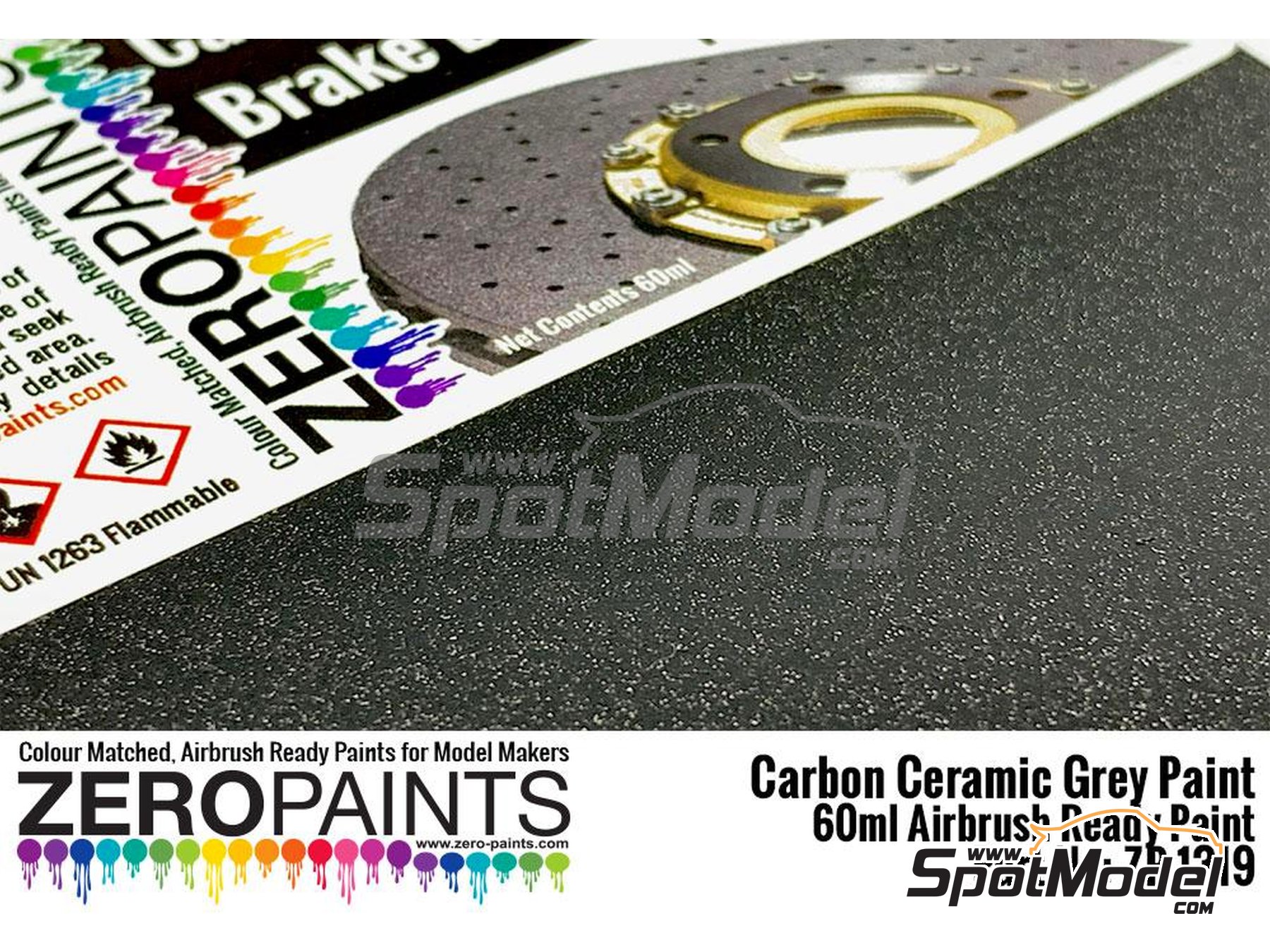 Image 1: Carbon Ceramic Grey - 1 x 30ml | Paint for airbrush manufactured by Zero Paints (ref.&nbsp;ZP-1319-30, also ZP-1319/30)