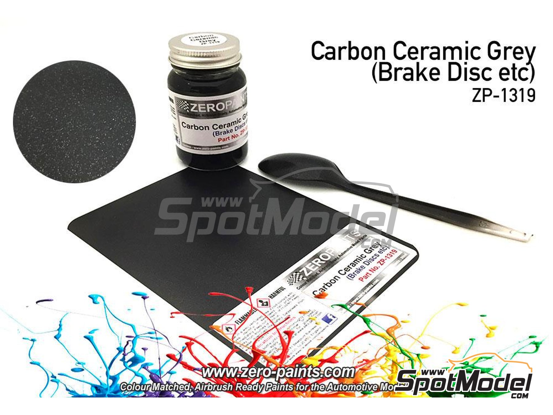 Image 2: Carbon Ceramic Grey - 1 x 30ml | Paint for airbrush manufactured by Zero Paints (ref.&nbsp;ZP-1319-30, also ZP-1319/30)