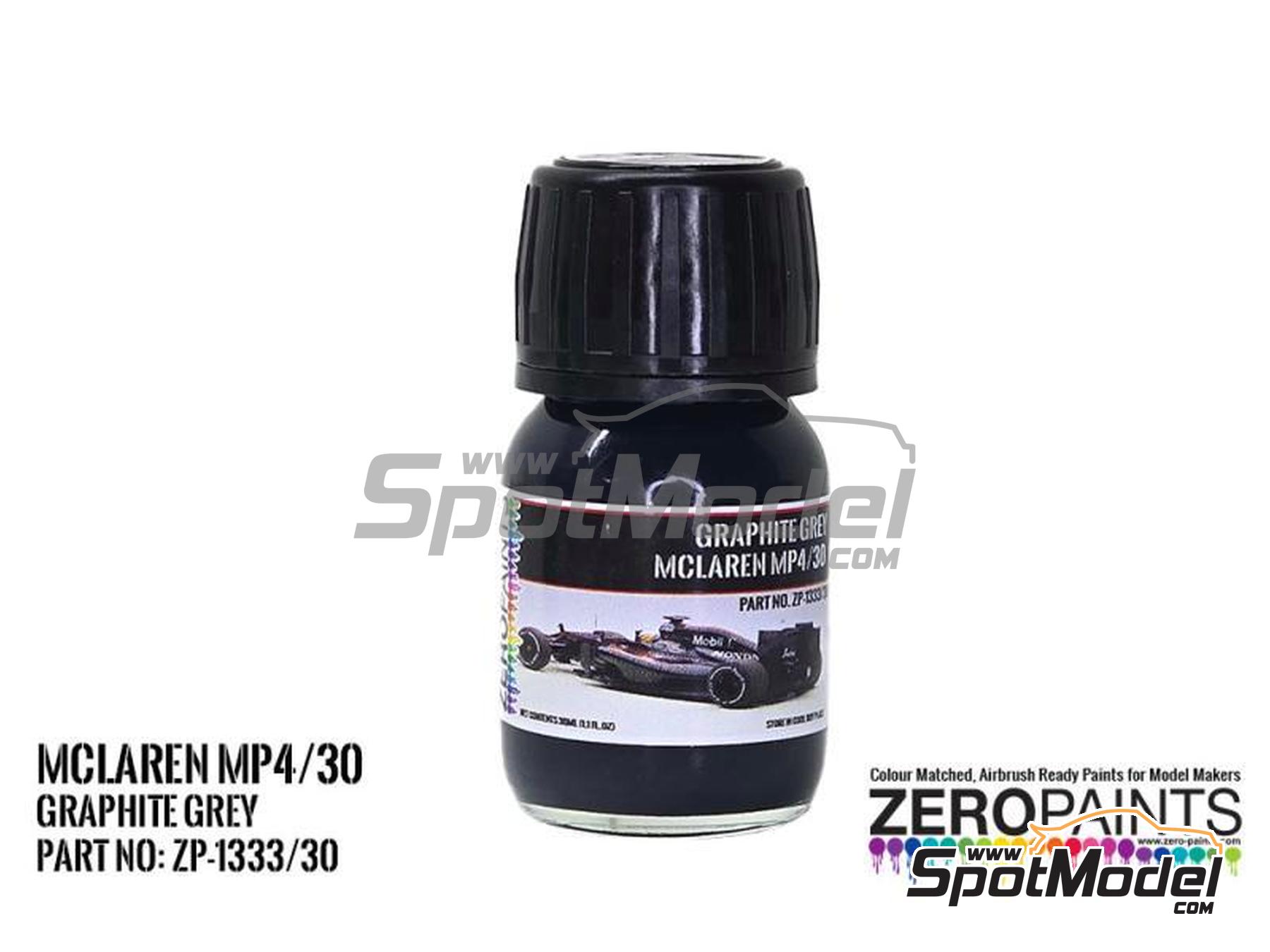 Image 1: Graphite Grey Mid Season McLaren MP4/30 - 1 x 30ml | Paint for airbrush manufactured by Zero Paints (ref.&nbsp;ZP-1333-30, also ZP-1333/30)