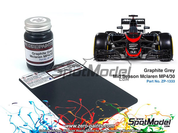 Image 1: Graphite Grey Mid Season McLaren MP4/30 - 1 x 60ml | Paint for airbrush manufactured by Zero Paints (ref.&nbsp;ZP-1333)