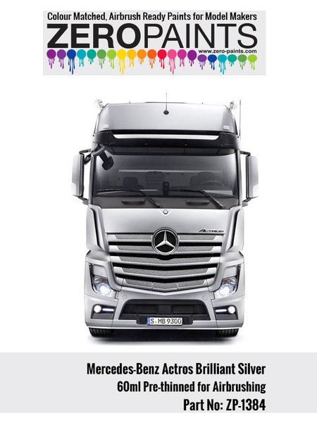Zero Paints Paint For Airbrush Mercedes Benz Actros Brilliant Silver Paint 1 X 60ml For Italeri Reference 3905 Ref Zp 1384 Spotmodel Zero Paints Paint For Airbrush Mercedes Benz Actros Brilliant Silver Paint 1 X 60ml For Italeri Reference 3905 Ref Zp 1384 Spotmodel