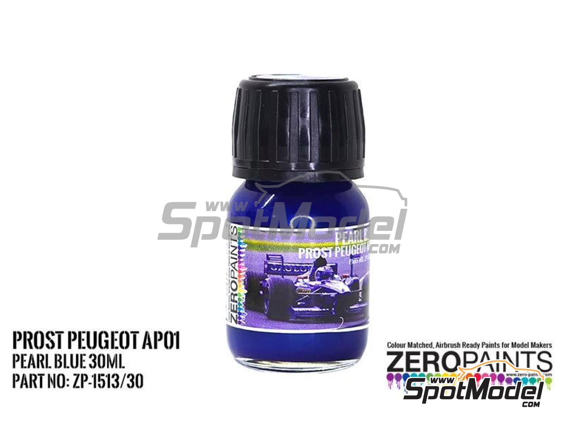 Image 1: Prost Peugeot AP01 Pearl Blue - 1 x 30ml | Paint for airbrush manufactured by Zero Paints (ref.&nbsp;ZP-1513-30, also ZP-1513/30)