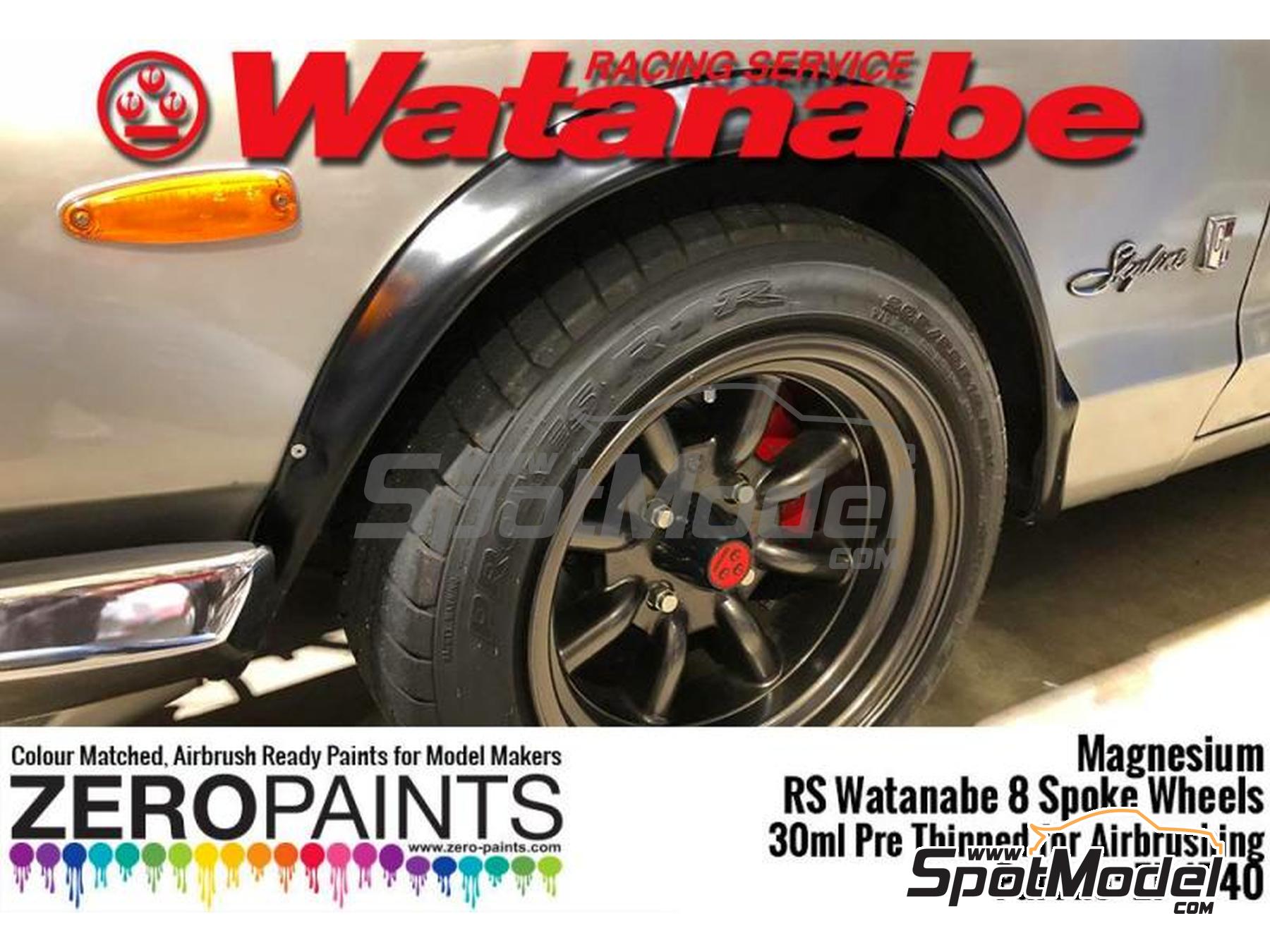 Image 1: Magnesio para llantas 8 radios RS Watanabe Magnesium - 1 x 30ml | Pintura para aerógrafo fabricado por Zero Paints (ref. ZP-1540)