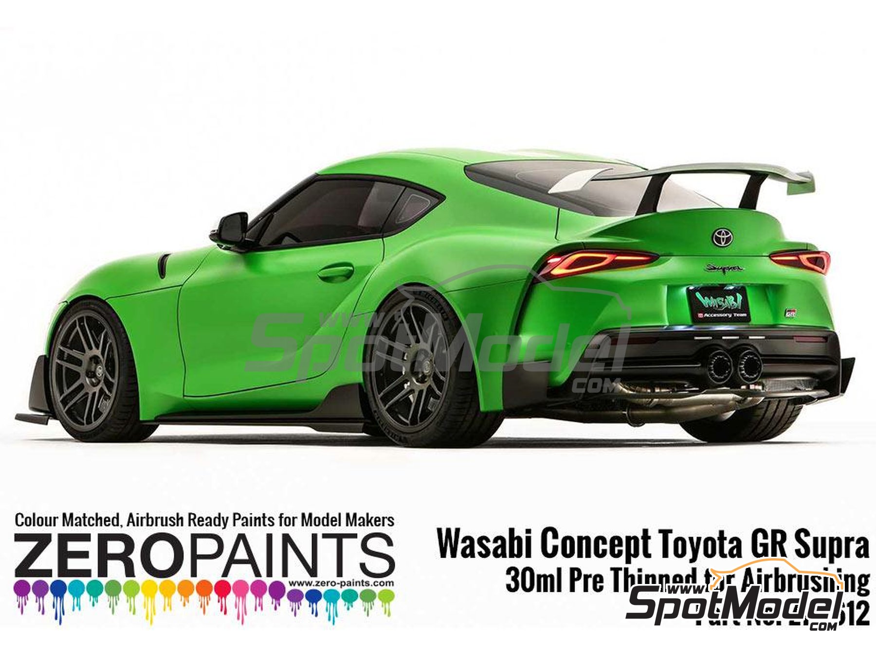 Image 2: Toyota GR Supra Wasabi Concept Green - 1 x 30ml | Paint for airbrush manufactured by Zero Paints (ref.&nbsp;ZP-1612)