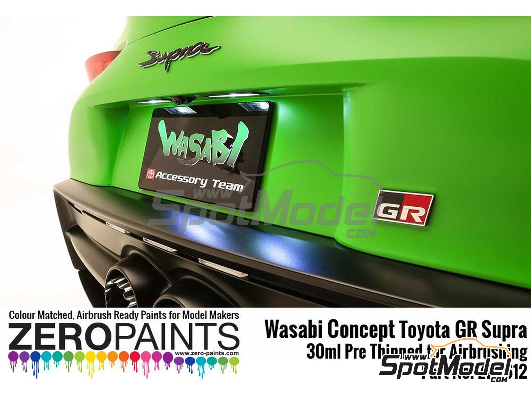 Image 4: Toyota GR Supra Wasabi Concept Green - 1 x 30ml | Paint for airbrush manufactured by Zero Paints (ref.&nbsp;ZP-1612)
