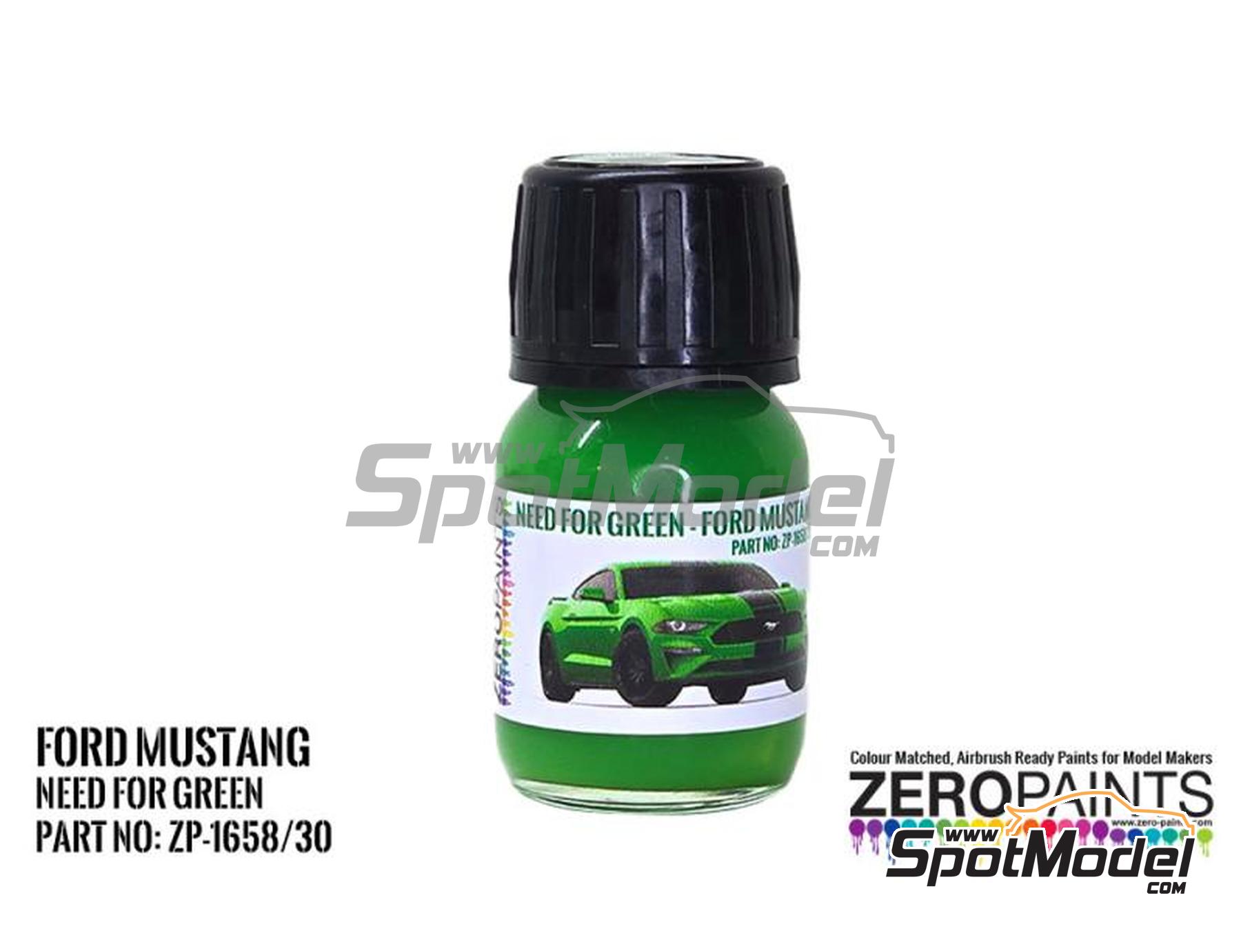 Image 1: Need for Green Ford Mustang - 1 x 30ml | Paint for airbrush manufactured by Zero Paints (ref.&nbsp;ZP-1658-30, also ZP-1658/30)