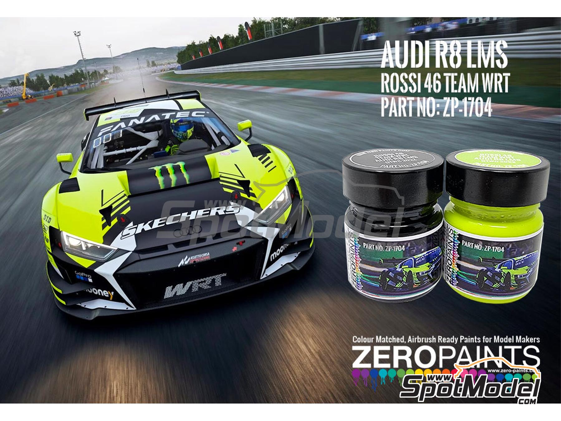 Image 1: Rossi 46 Team WRT Audi R8 LMS - 2 x 30ml | Paints set for airbrush manufactured by Zero Paints (ref.&nbsp;ZP-1704)