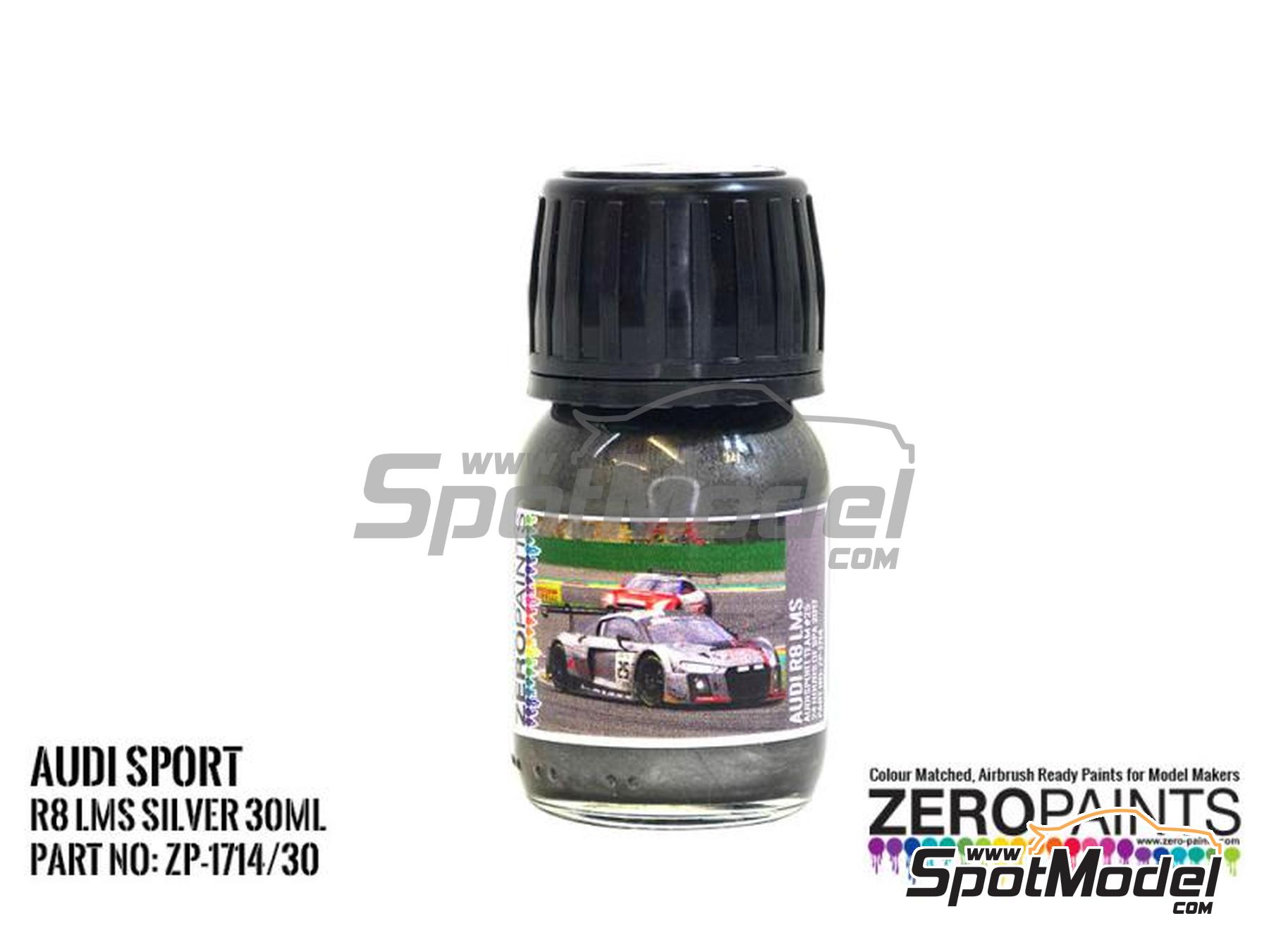 Image 1: Audi R8 LMS Audi Sport Silver - 1 x 30ml | Paint for airbrush manufactured by Zero Paints (ref. ZP-1714-30, also ZP-1714/30)