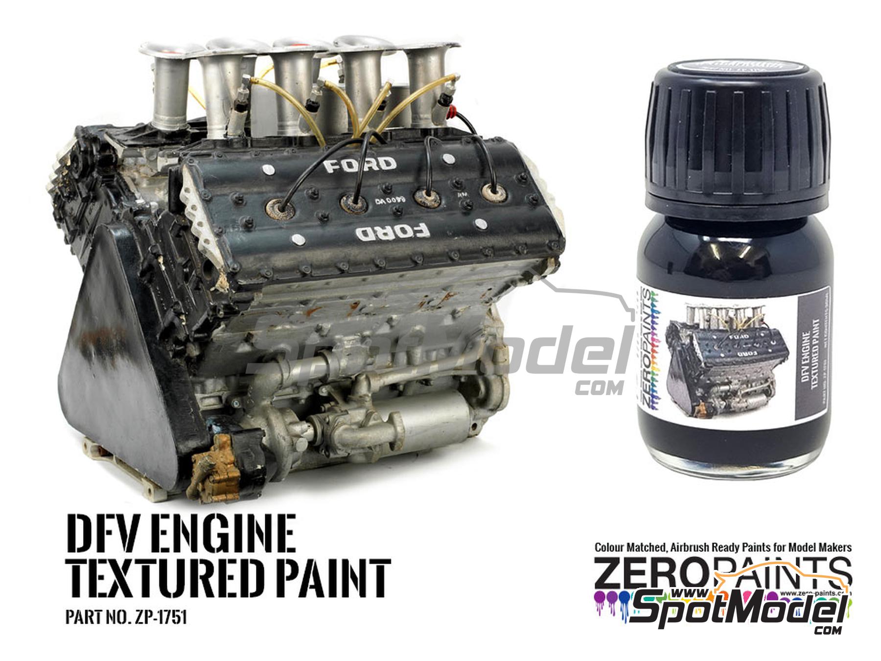 Image 1: Black Textured DFV Engine - 1 x 30ml | Paint for airbrush manufactured by Zero Paints (ref. ZP-1751)