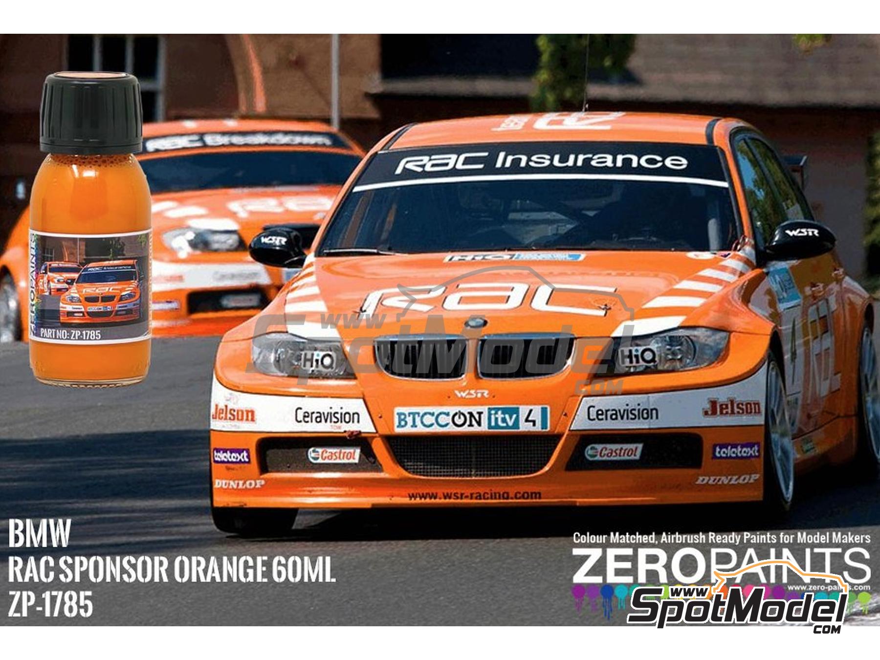 Image 1: Naranja BMW 320si E90 Team RAC Orange - 1 x 60ml | Pintura para aer&oacute;grafo fabricado por Zero Paints (ref.&nbsp;ZP-1785)