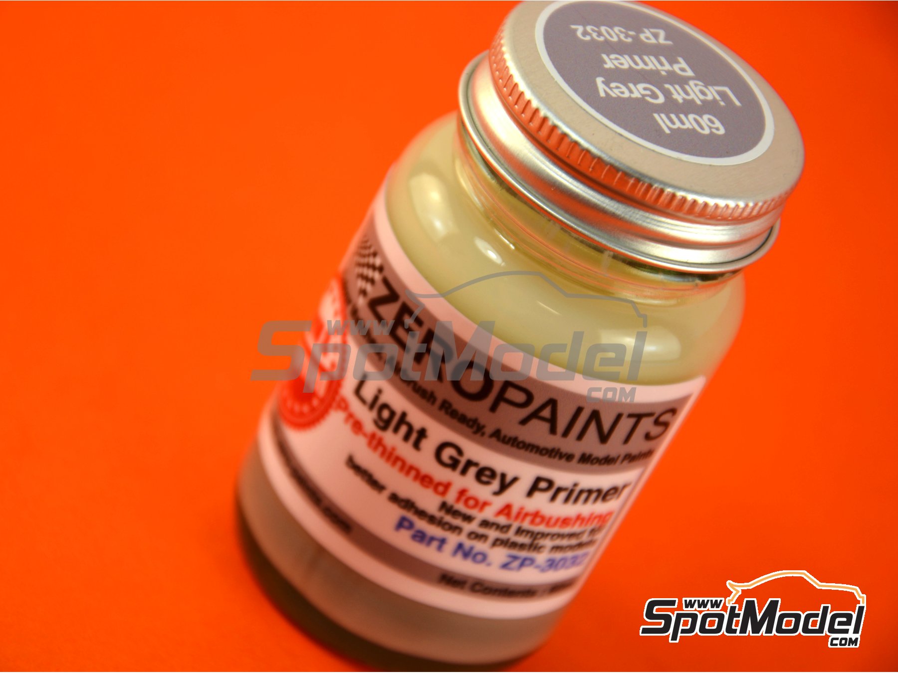 Light Grey Primer - 1 x 60ml. Primer manufactured by Zero Paints (ref.  ZP-3032)