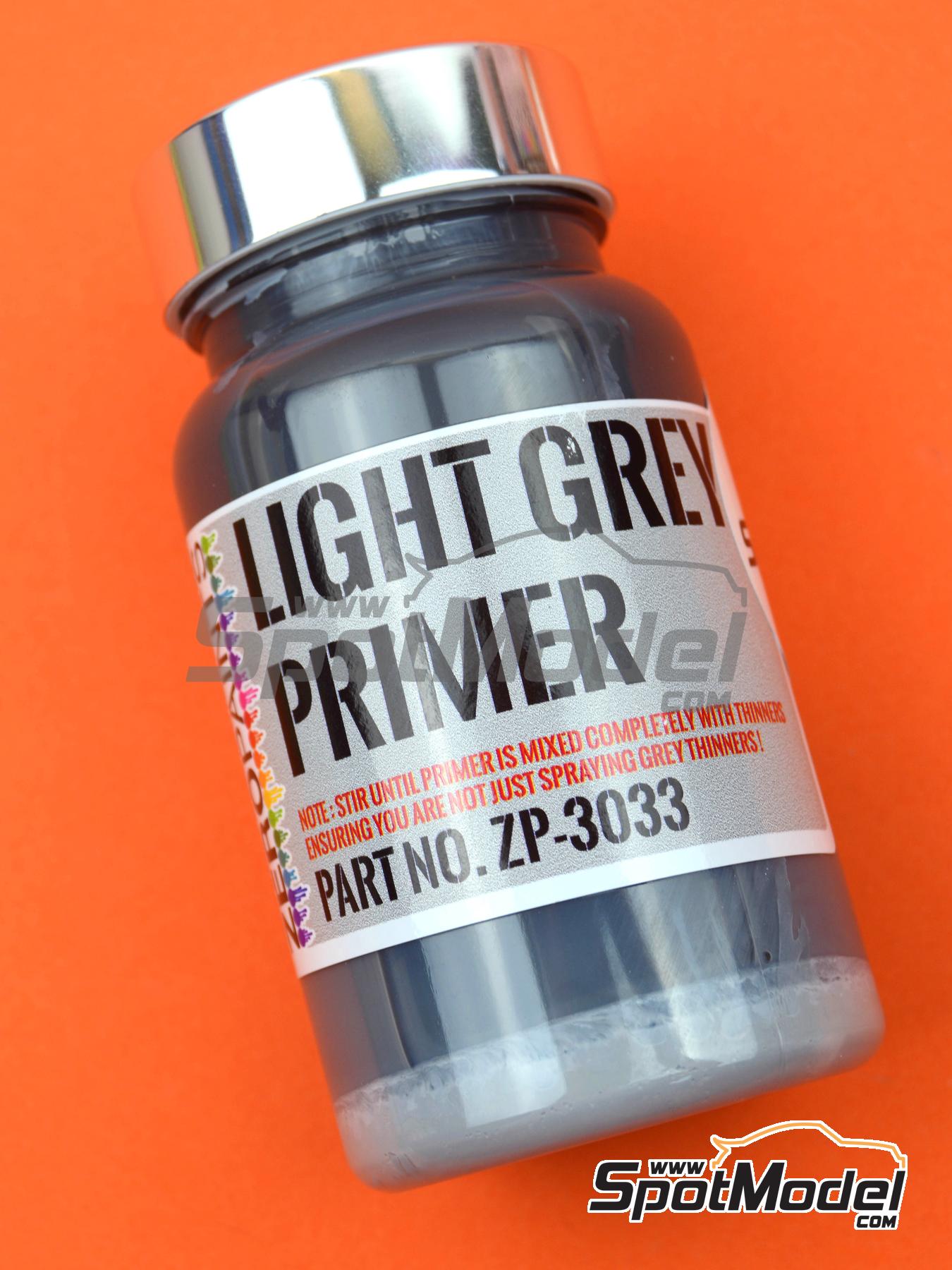 Light Grey Primer - 1 x 100ml. Primer manufactured by Zero Paints (ref.  ZP-3033)