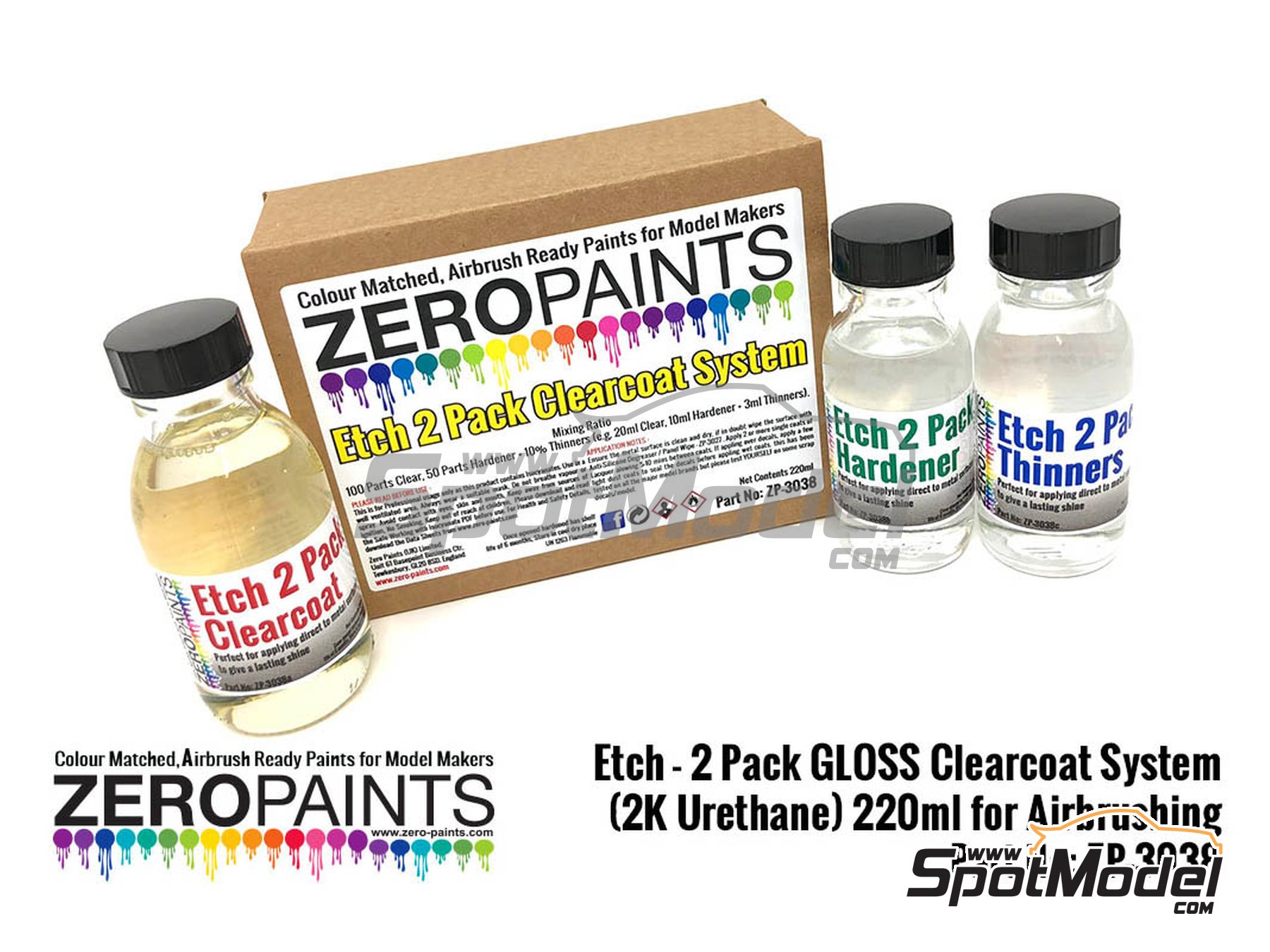 Image 1: Etch - 2 Pack GLOSS Clearcoat System 2K Urethane - 1 x 60ml | Barniz fabricado por Zero Paints (ref.&nbsp;ZP-3038)
