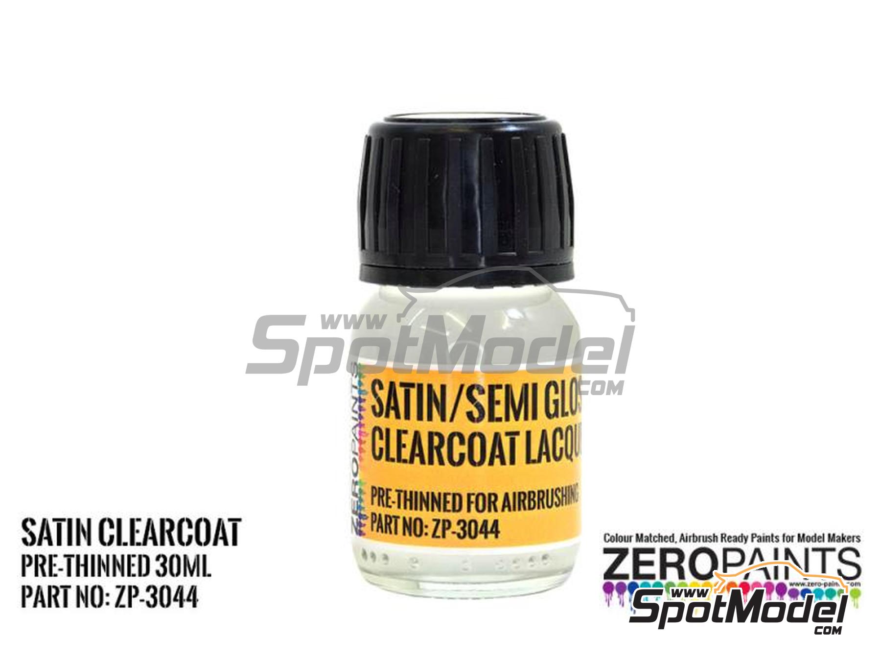 Image 1: Laca satinada prediluida - Satin (Semi Gloss) Clearcoat Lacquer pre-thinned - 1 x 30ml | Barniz fabricado por Zero Paints (ref. ZP-3044)