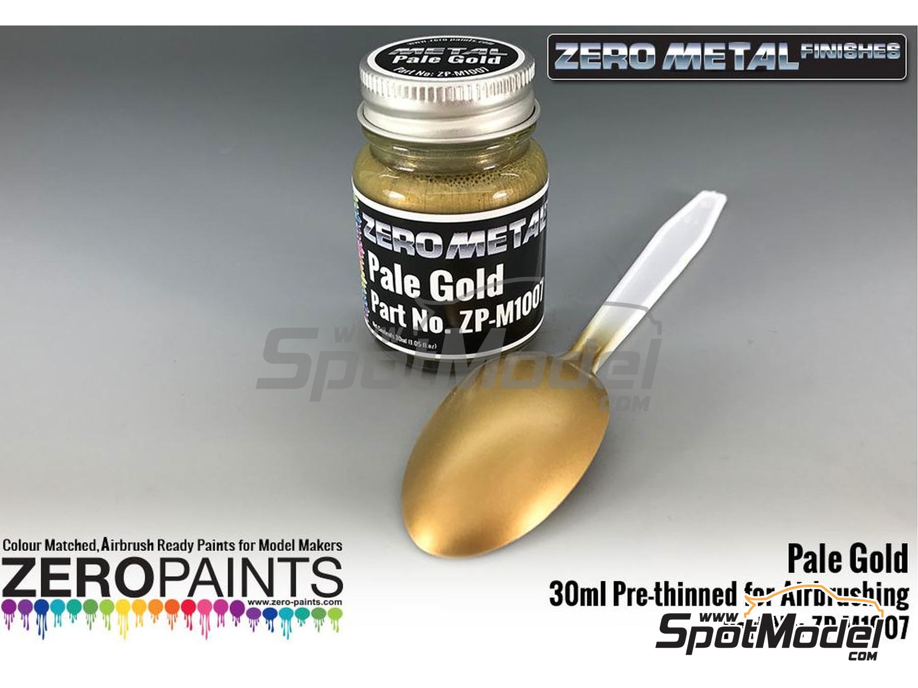 Image 1: Oro - Pale Gold - 1 x 30ml | Pintura para aer&oacute;grafo fabricado por Zero Paints (ref.&nbsp;ZP-M1007)