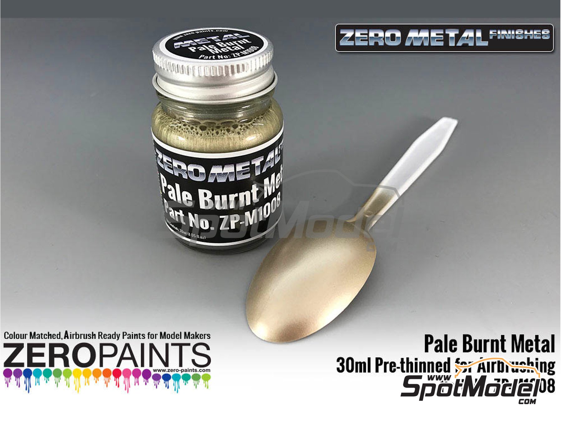 Image 1: Pale burnt metal - 1 x 30ml | Paint manufactured by Zero Paints (ref.&nbsp;ZP-M1008)