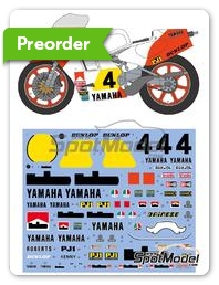 E 1/12 Yamaha YZR500 Marlb0r0 '1983 K Robert Lawson Rider Decal for Tamiya 
