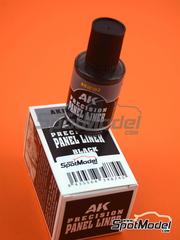 AK Interactive: Paint - Black Precision Panel Liner - 1 x 30ml