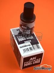 AK Interactive: Paint - Sepia Precision Panel Liner - 1 x 30ml