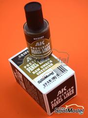 AK Interactive: Paint - Raw Umber Greenish Precision Panel Liner - 1 x 30ml