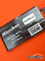 AK Interactive: Drill bit - Microbox HSS twist drills set 0.3mm to 1.6mm - 20 units