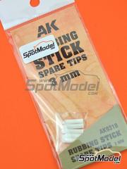 AK Interactive: Paint tool - Rubbing stick spare tips 3 mm - for AK Interactive reference AK9317 - 5 units