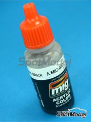AMMO of Mig Jimenez: Acrylic paint - Satin Black - 1 x 17ml image